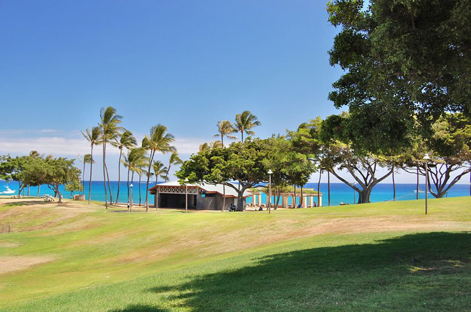 Kakaako Waterfront Park shoreline view near Ala Moana