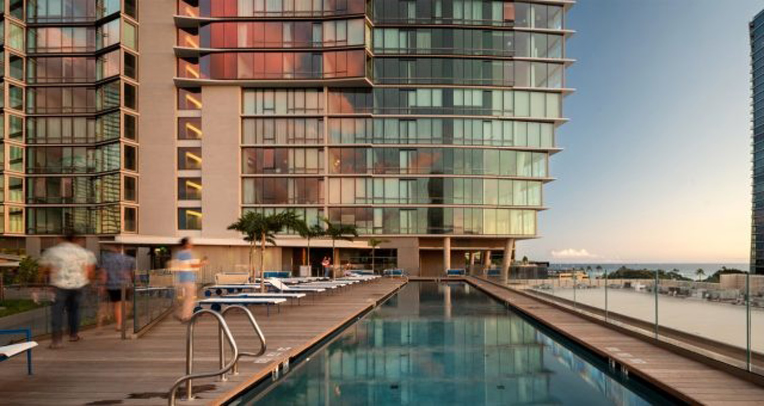 Aeʻo condos pool deck view