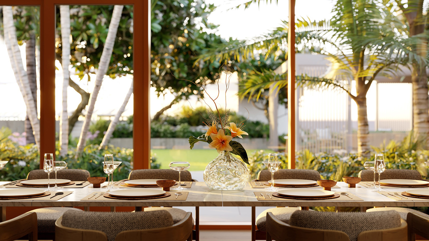 Alia private dining area vignette iconic elegant modern
