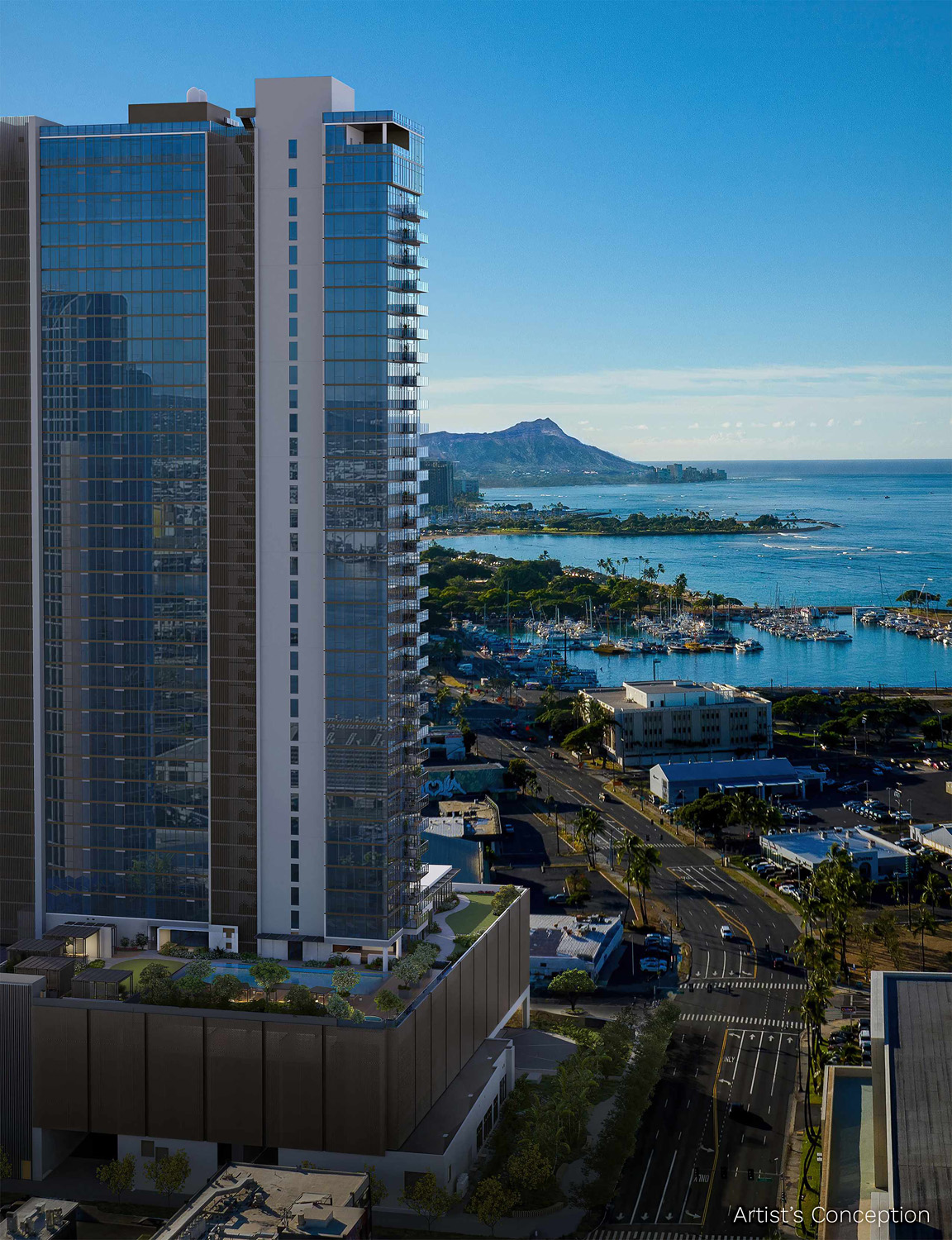 Kaliʻu Tower Diamond Head view 23