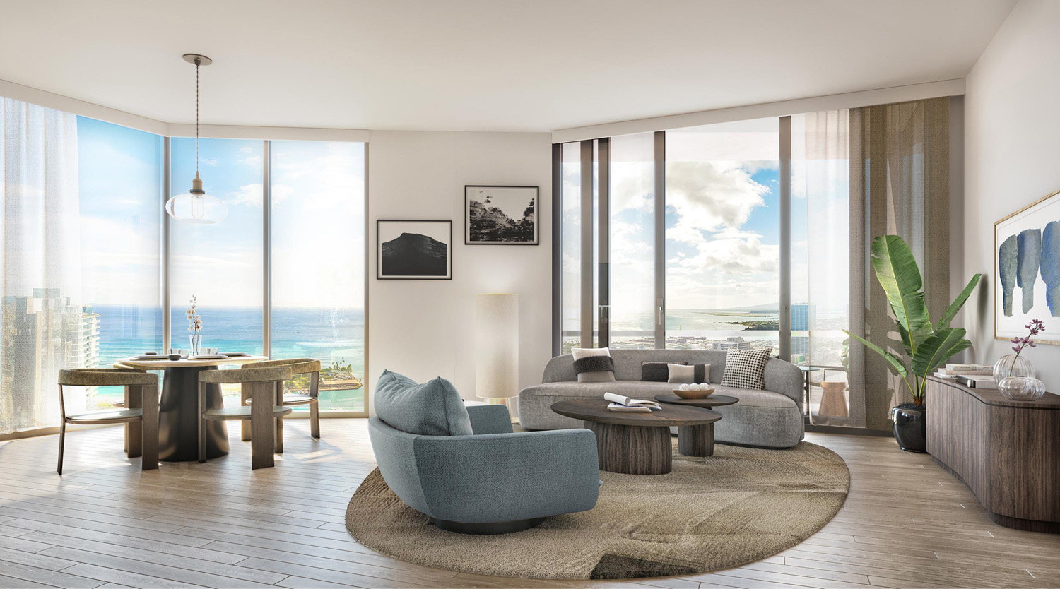 Kōʻula residence living room by Koula