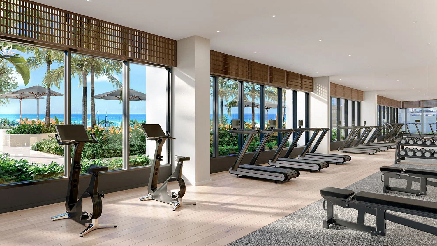 Launiu fitness room.