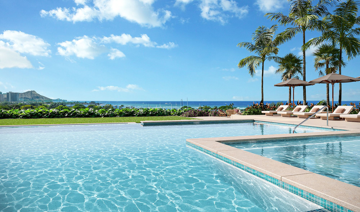 Launiu pool with Diamond Head view