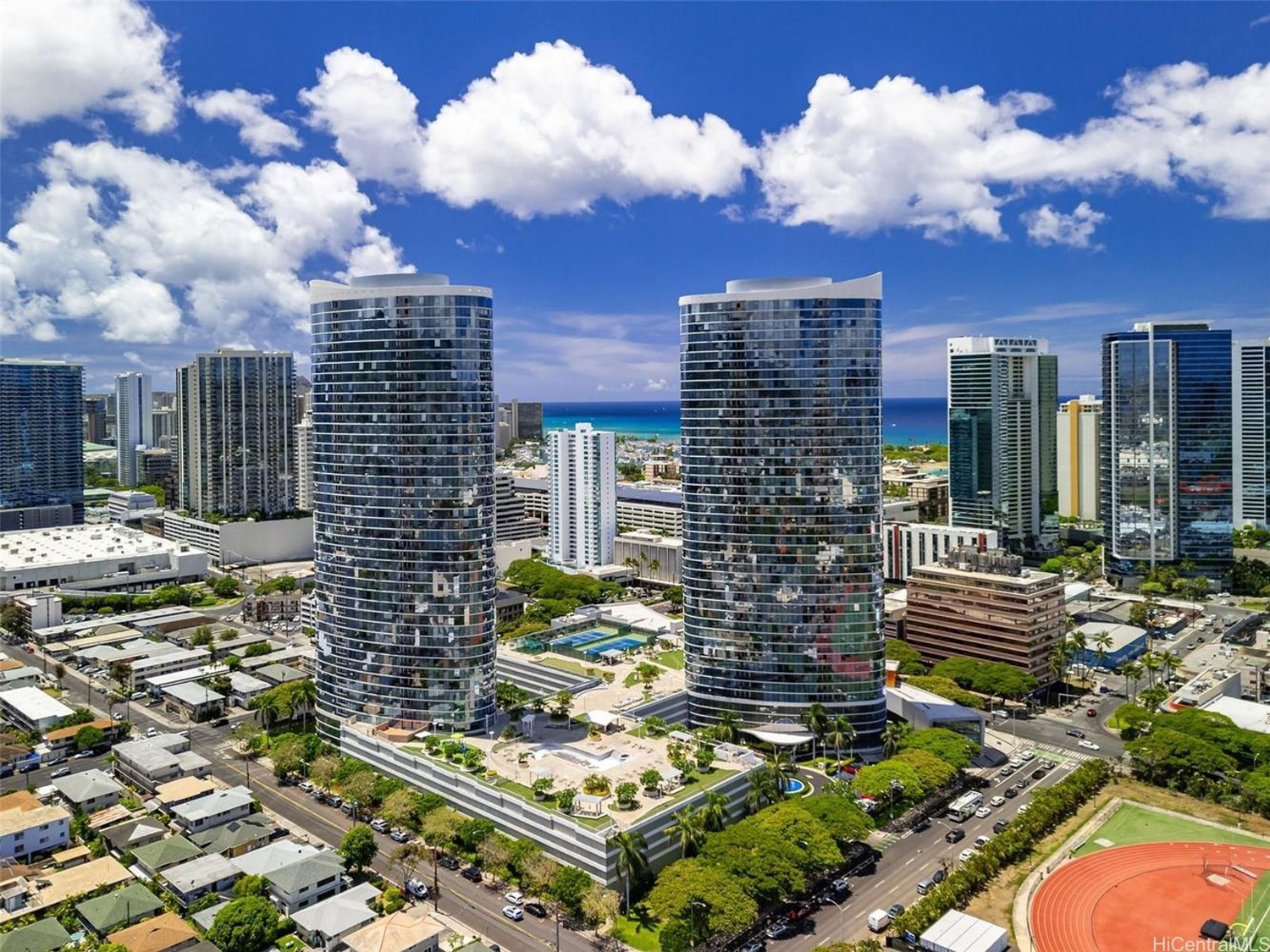 Moana Pacific condos birds eye view 1