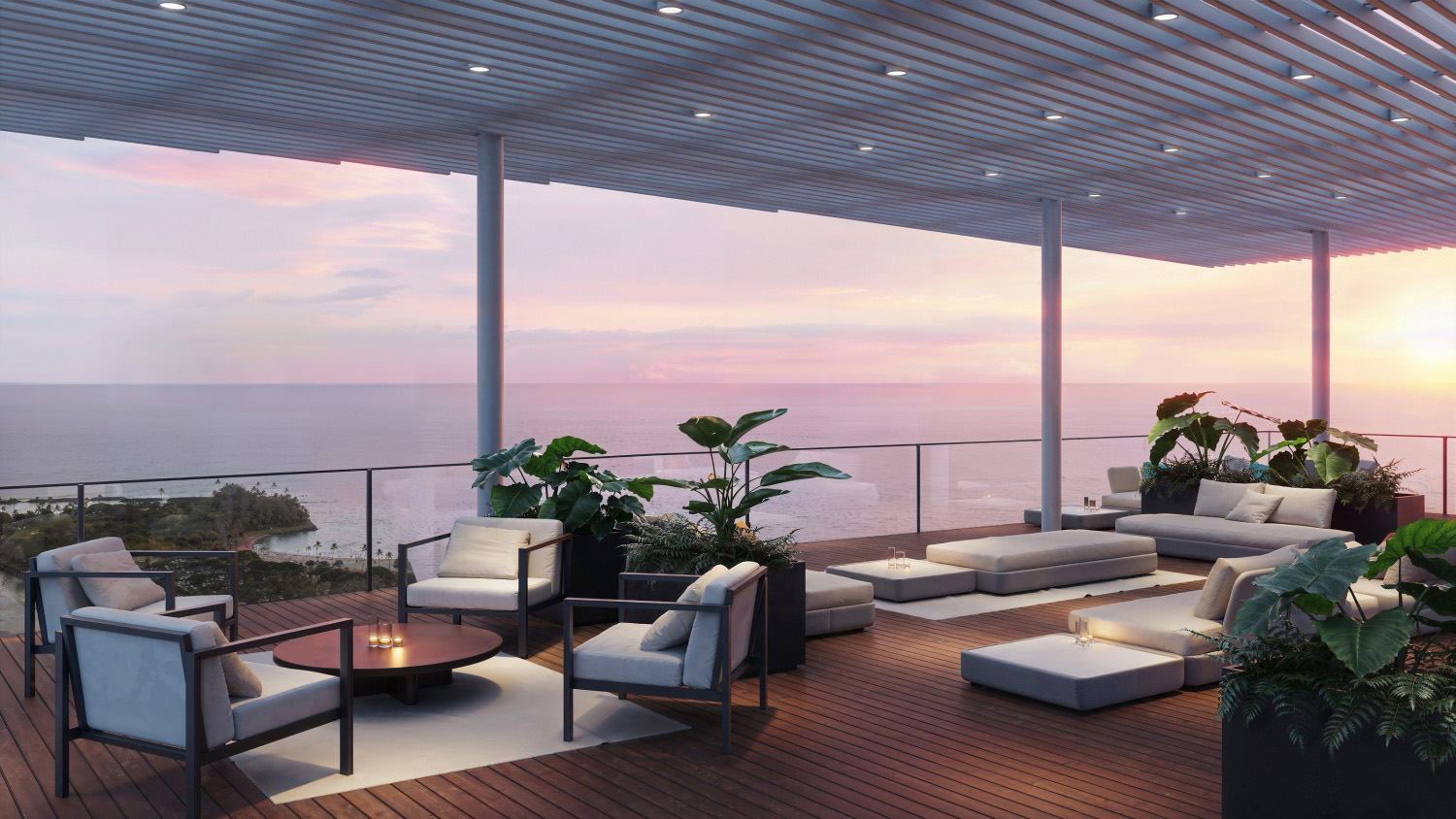 Muse Honolulu condos skydeck view 25