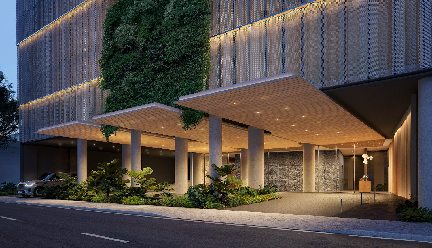 Muse Honolulu condo exterior front 24