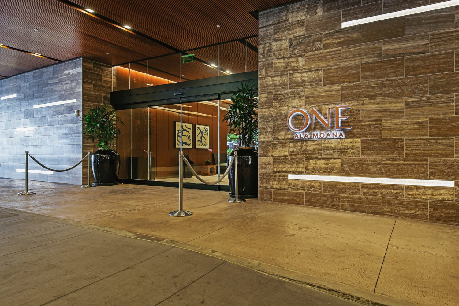 One Ala Moana Tower Entrance 2