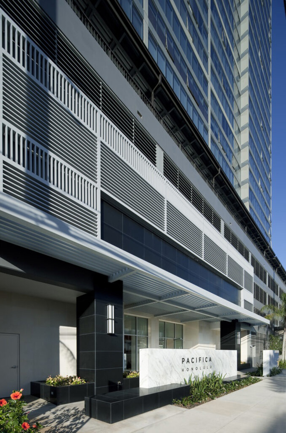 Pacifica Honolulu entrance building Pacifica Honolulu condos 3