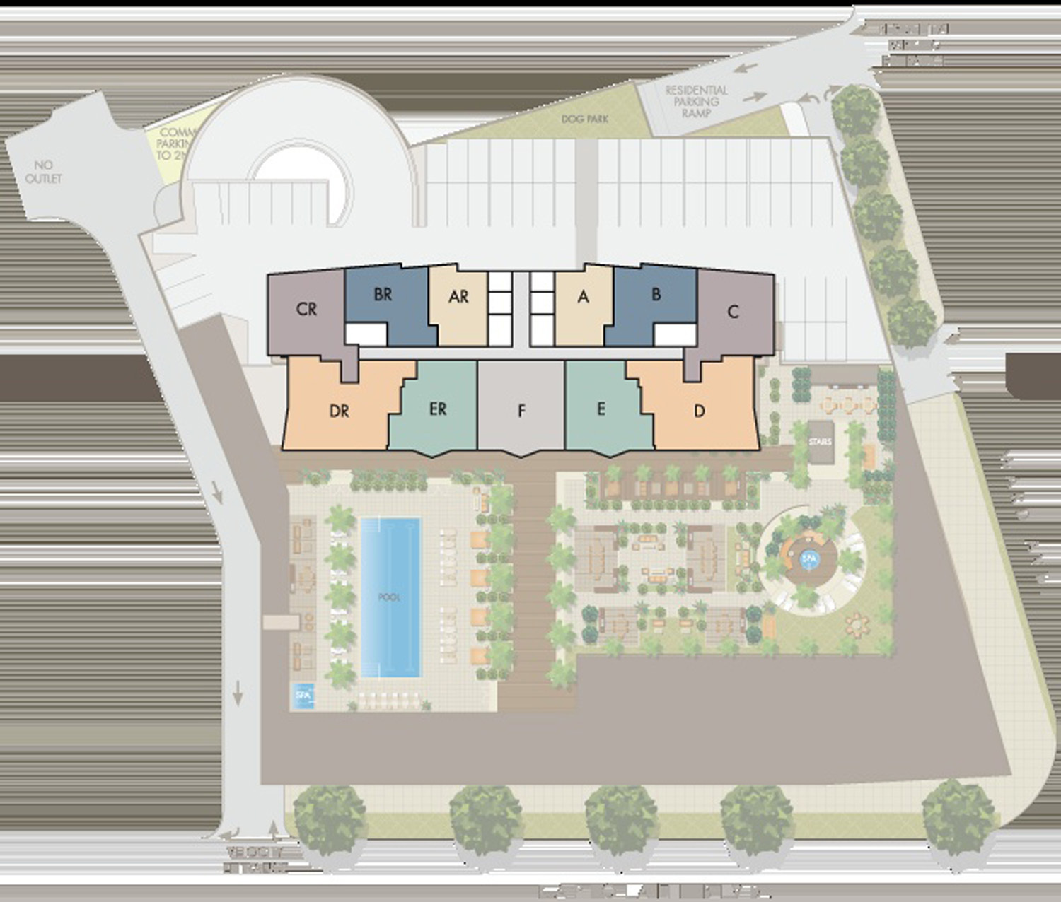 Symphony Honolulu site plan floors 29-43