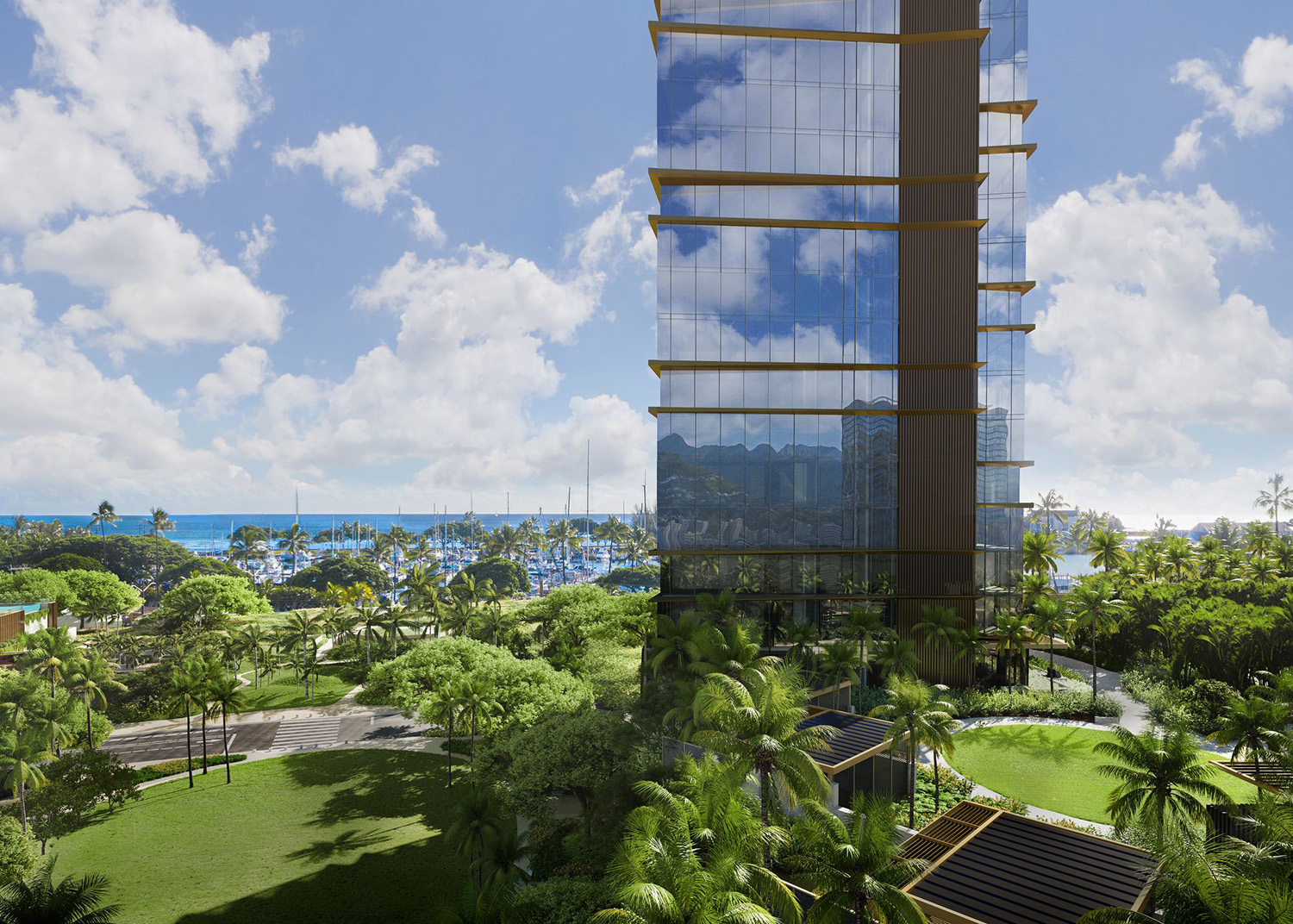 The Park Ward Village condos tower and cabanas 10