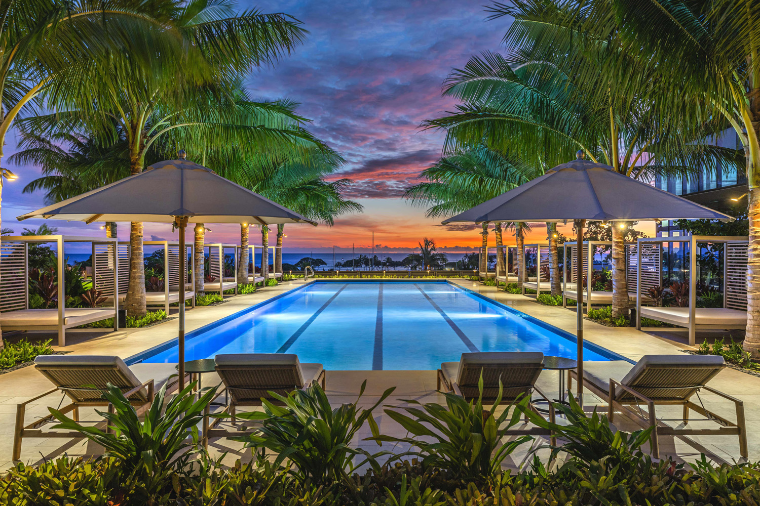 Victoria Place sunrise pool sunset view 15