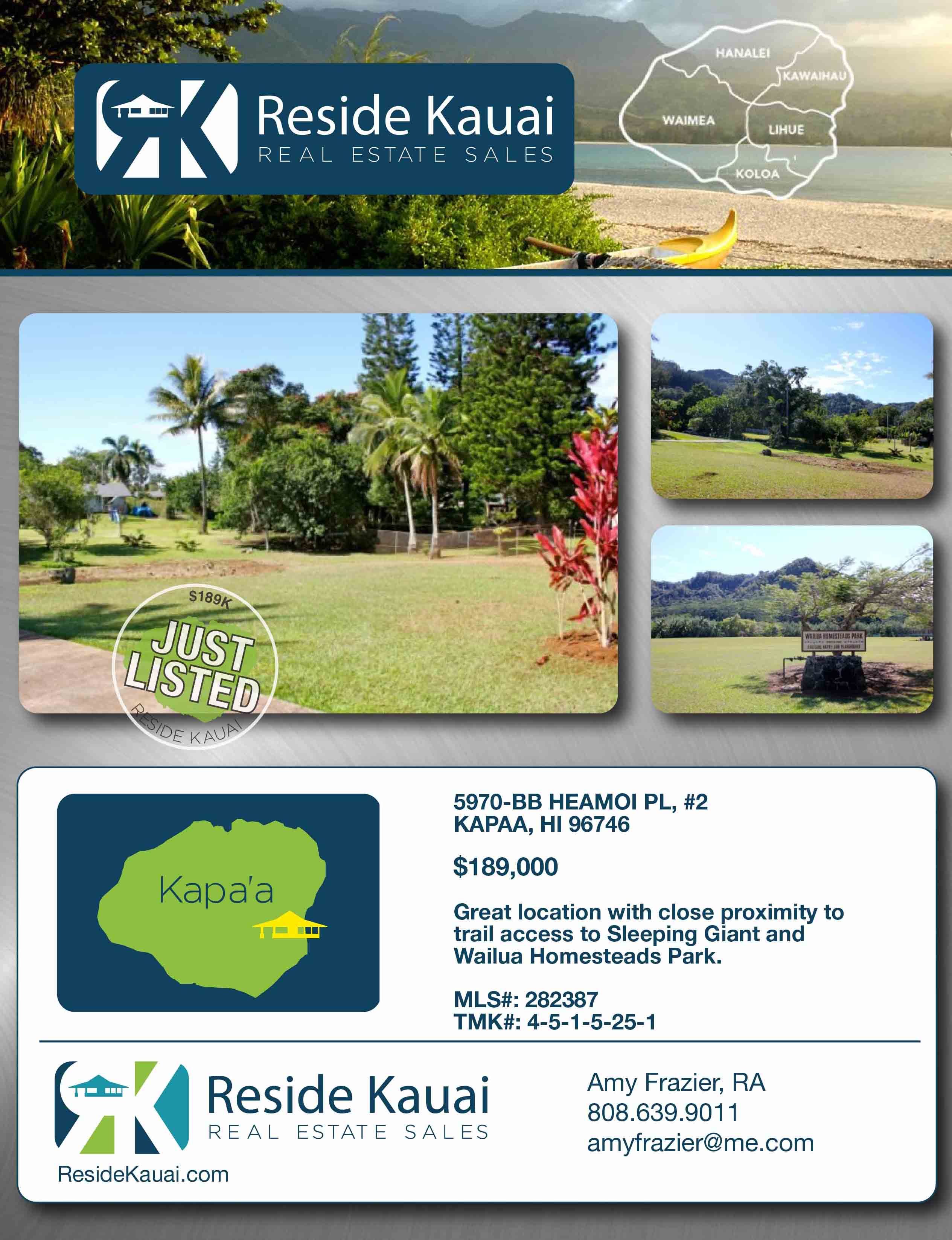 Just Listed Great Location in Wailua Homesteads