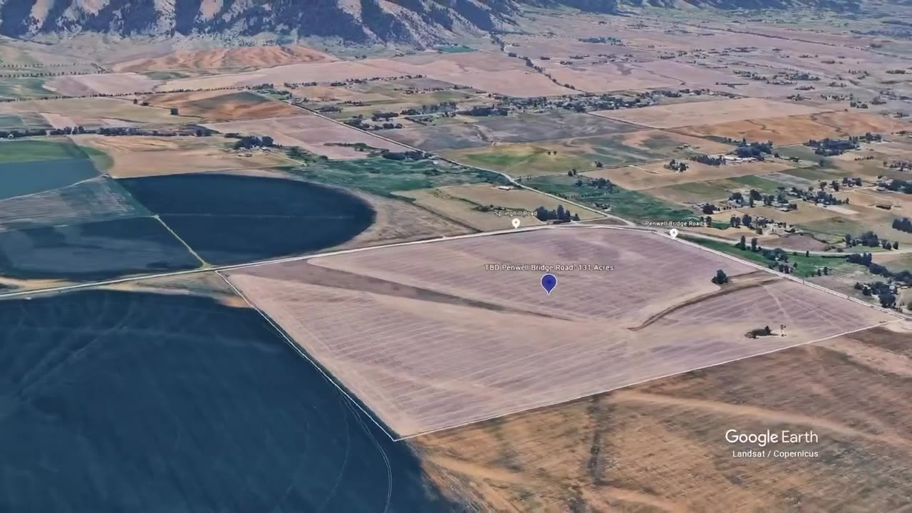 Aerial flyover video of the 131-acre Penwell Bridge Road property