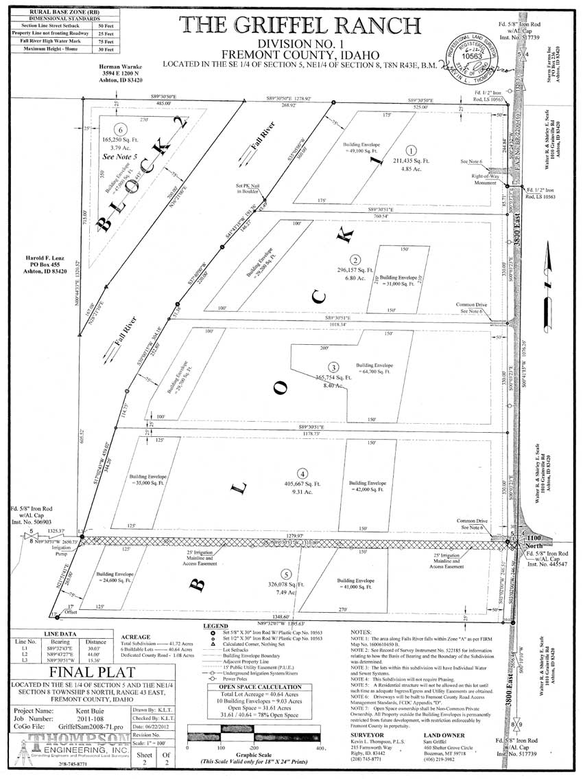 Riverfront Real Estate Ashton ID Griffel Ranch I