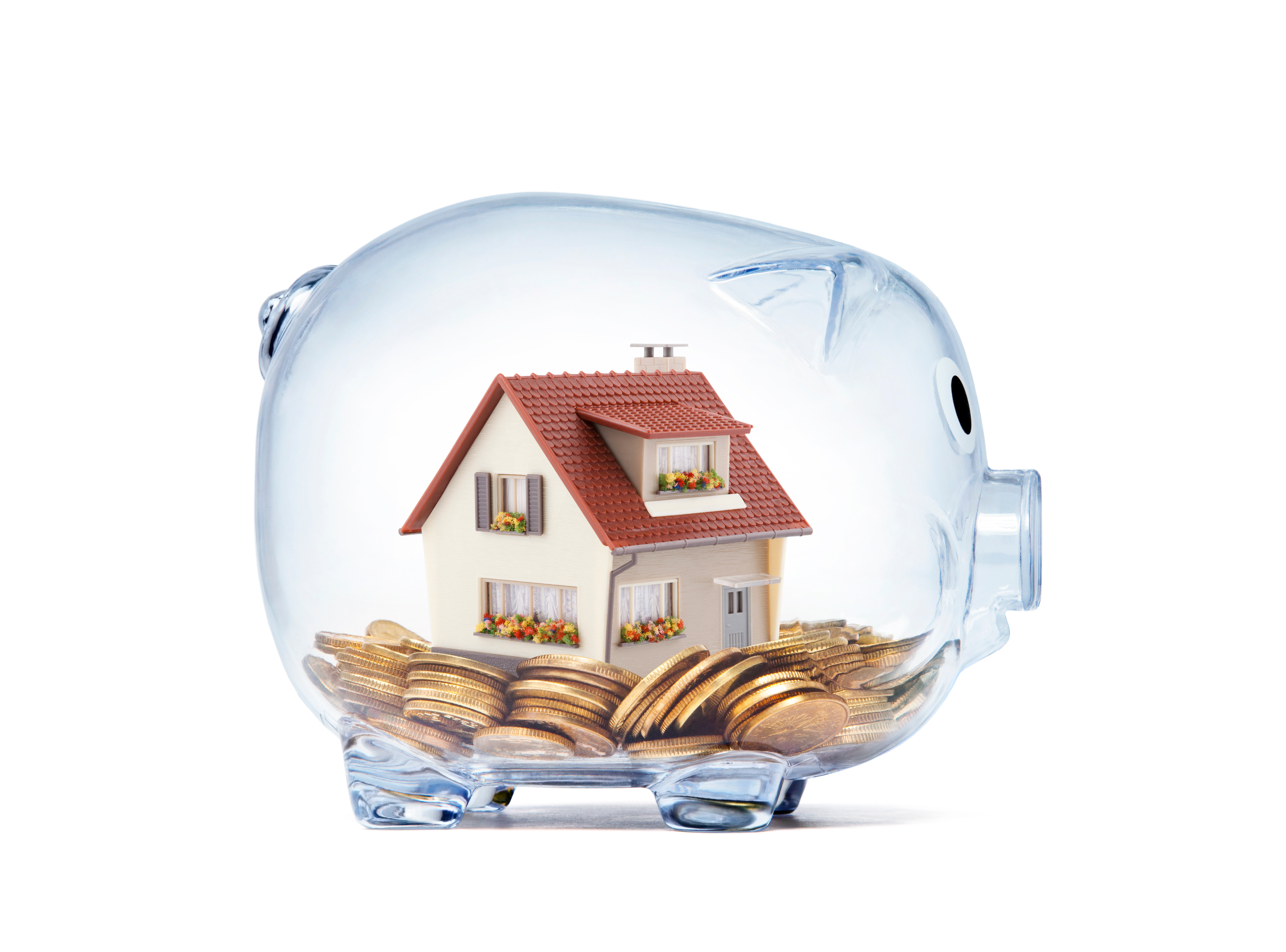 House in a Glass Piggy Bank