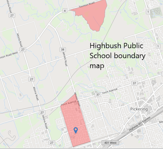 Highbush Public School boundary map