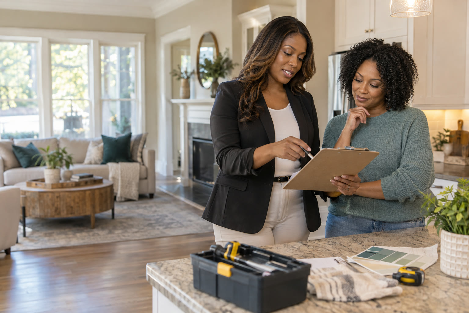 Georgia real estate broker and homeowner prioritizing repairs before listing