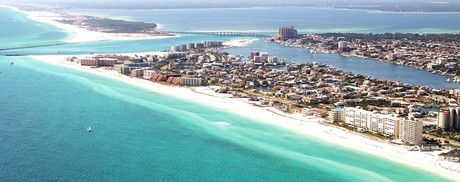 aerial shot of Destin Florida
