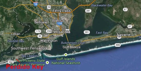 Perdido Key - Perdido Key On Map Big