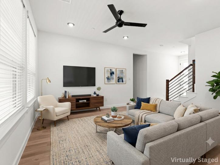 Virtually Staged Living Room