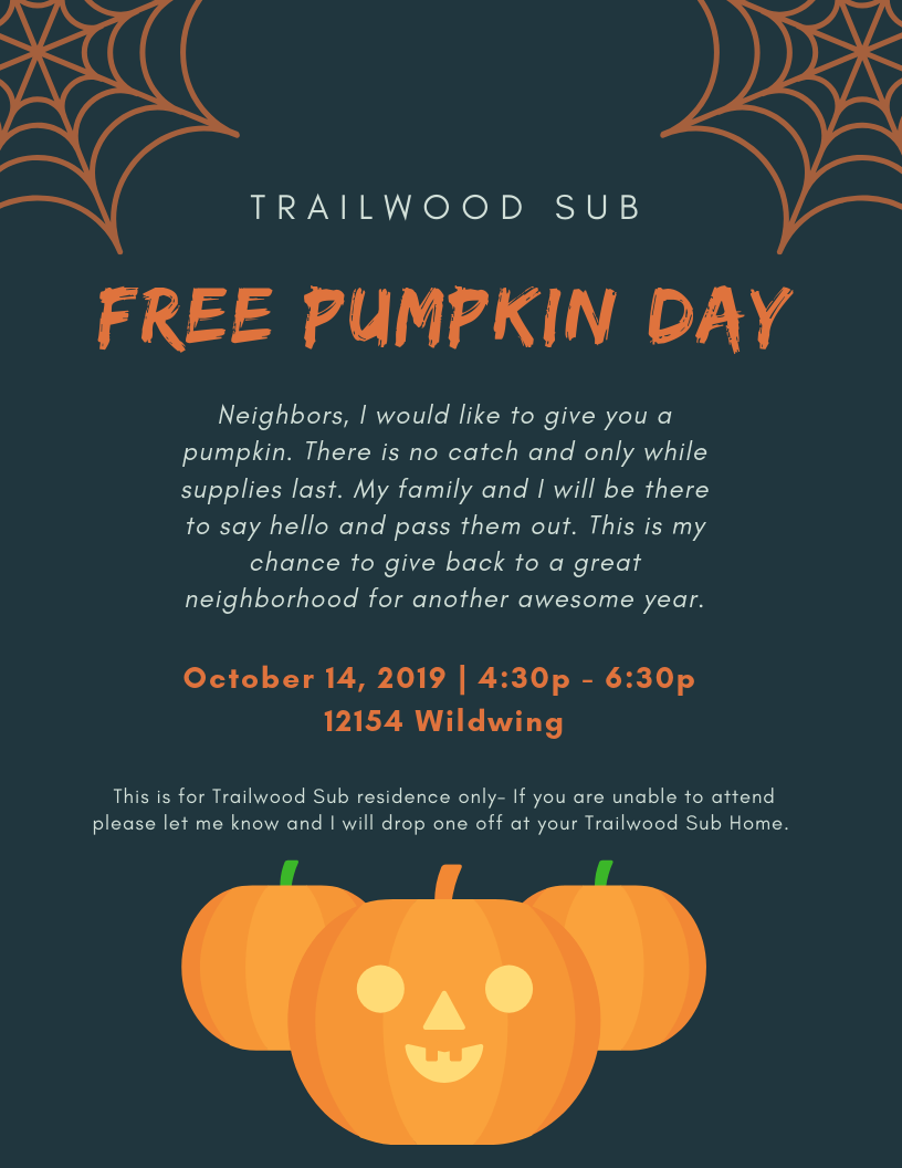 Trailwood Sub Pumpkin Flyer