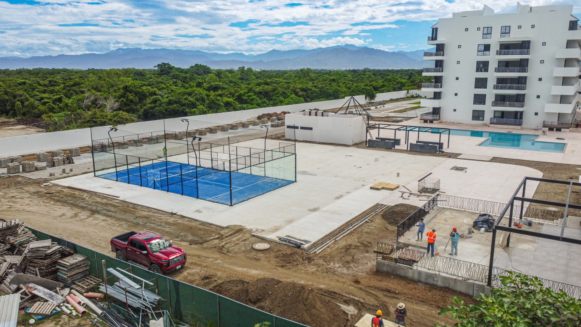 Tower B construction aerial 1