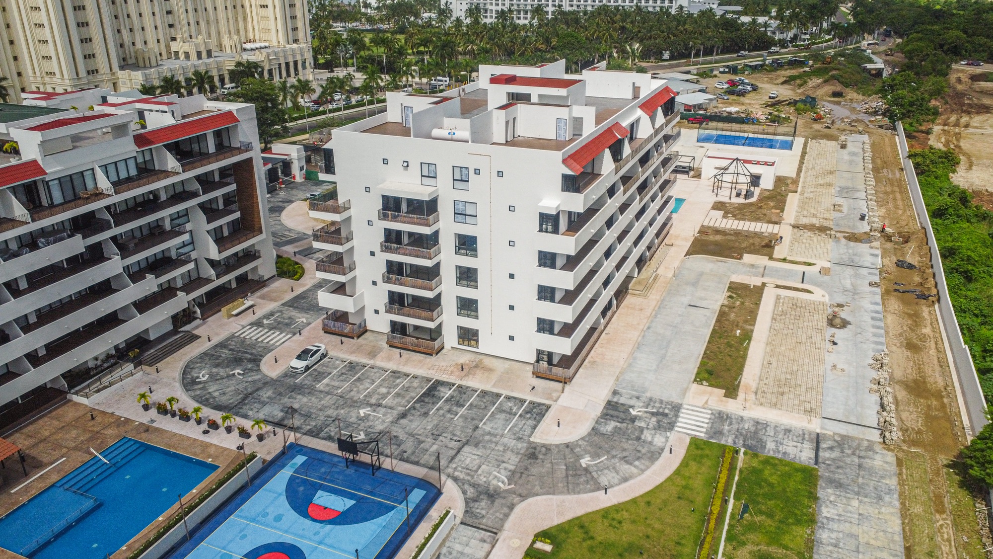Tower B construction aerial 2