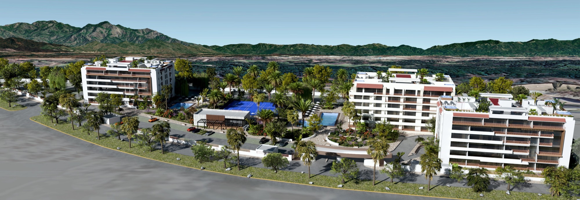 Flamingos Paradise master plan side view 1