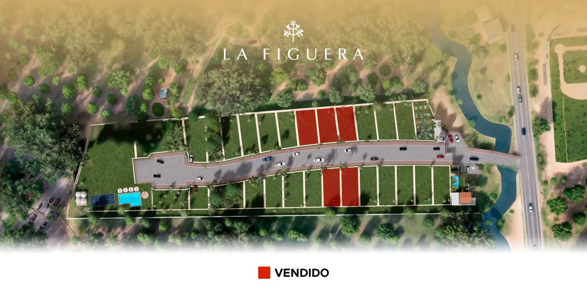 La Figuera master plan with sold lots