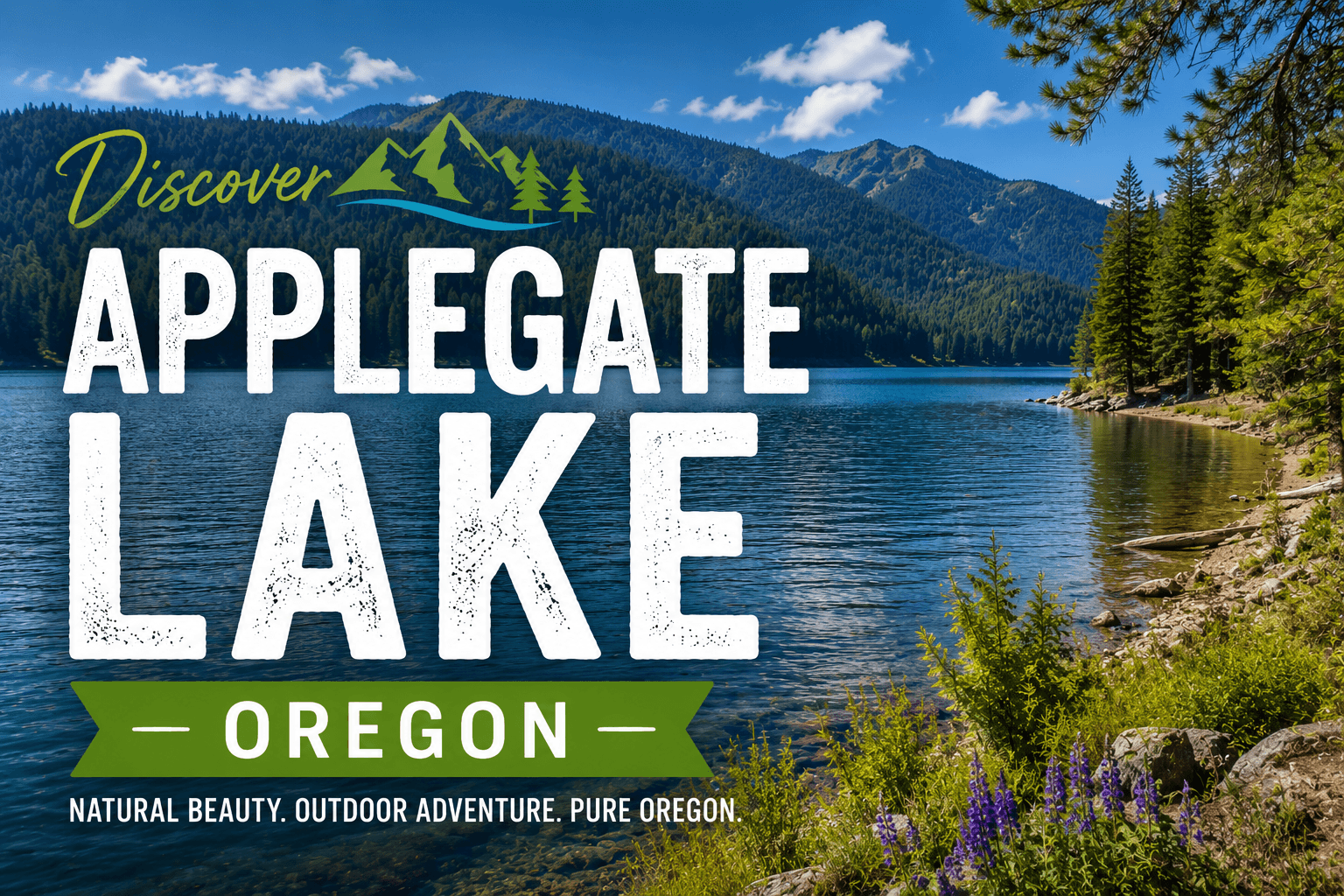 Applegate Lake in forested canyon setting