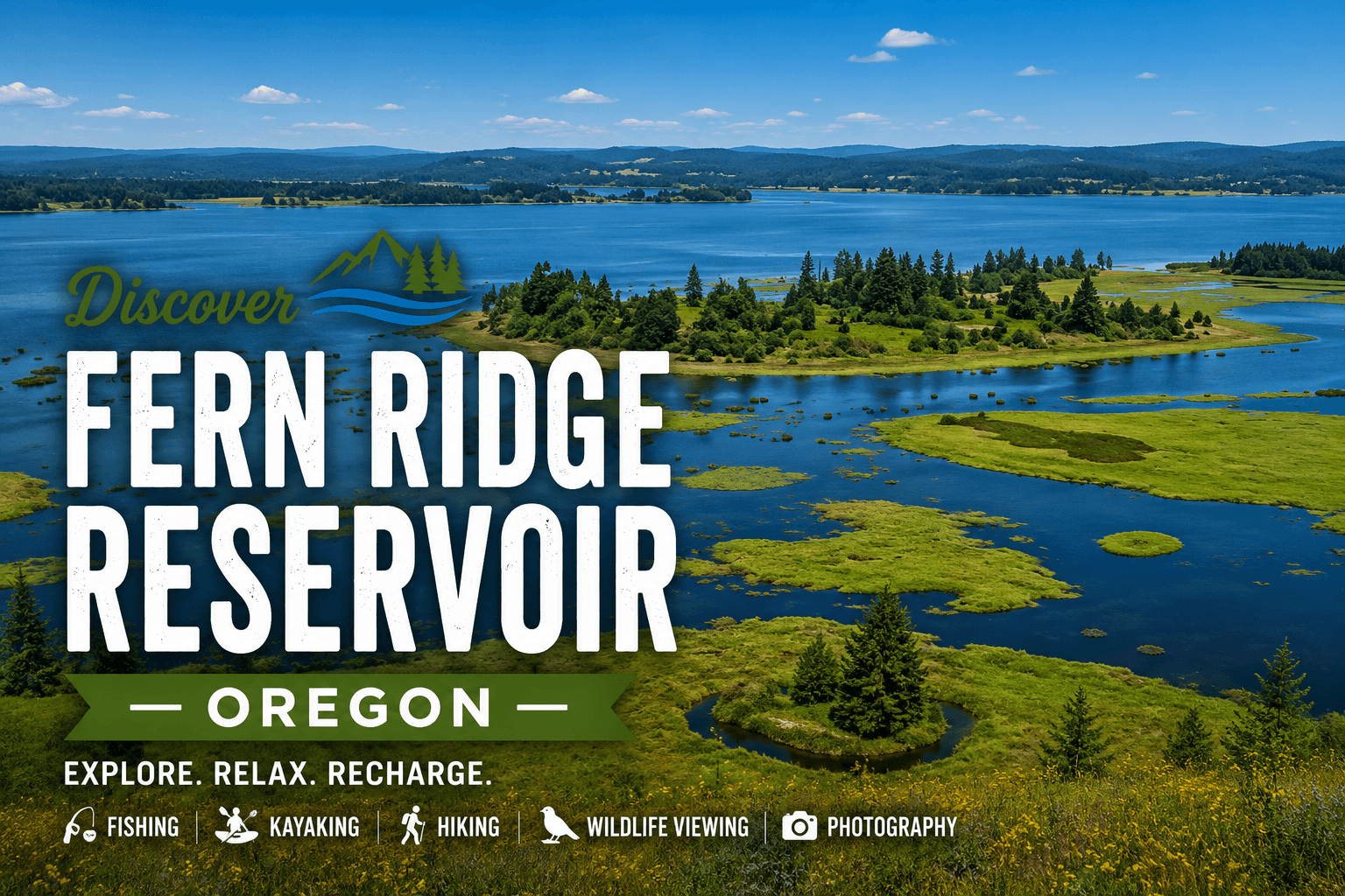 Fern Ridge Reservoir near Eugene with sailboats