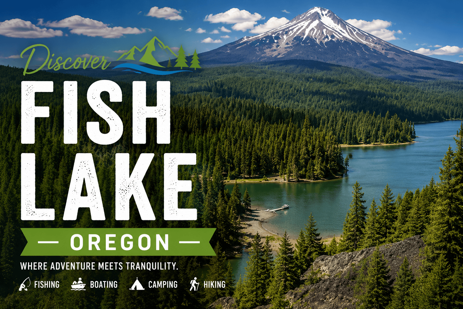 Fish Lake with Mount McLoughlin towering above
