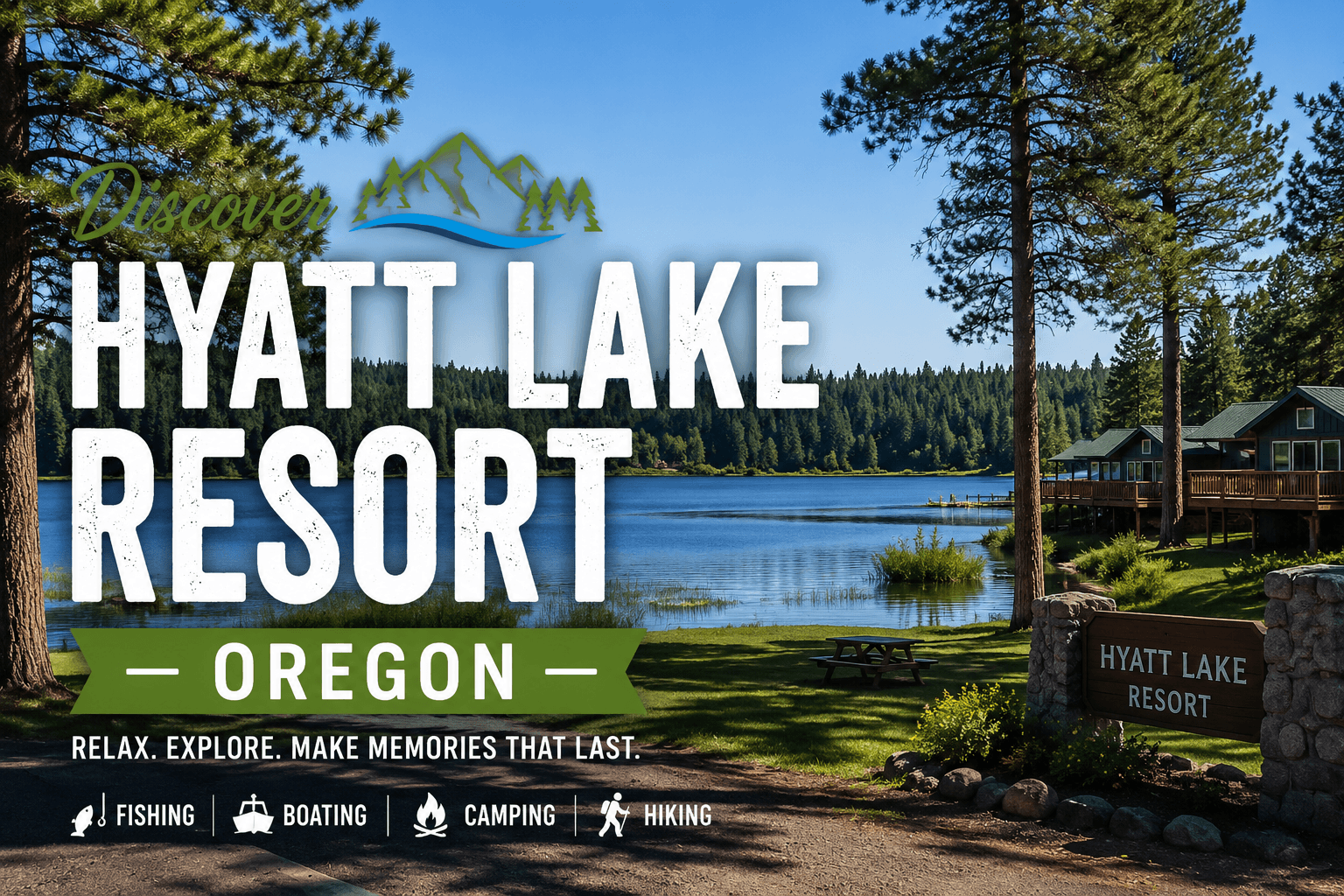 Hyatt Lake scenic reservoir in Cascade foothills