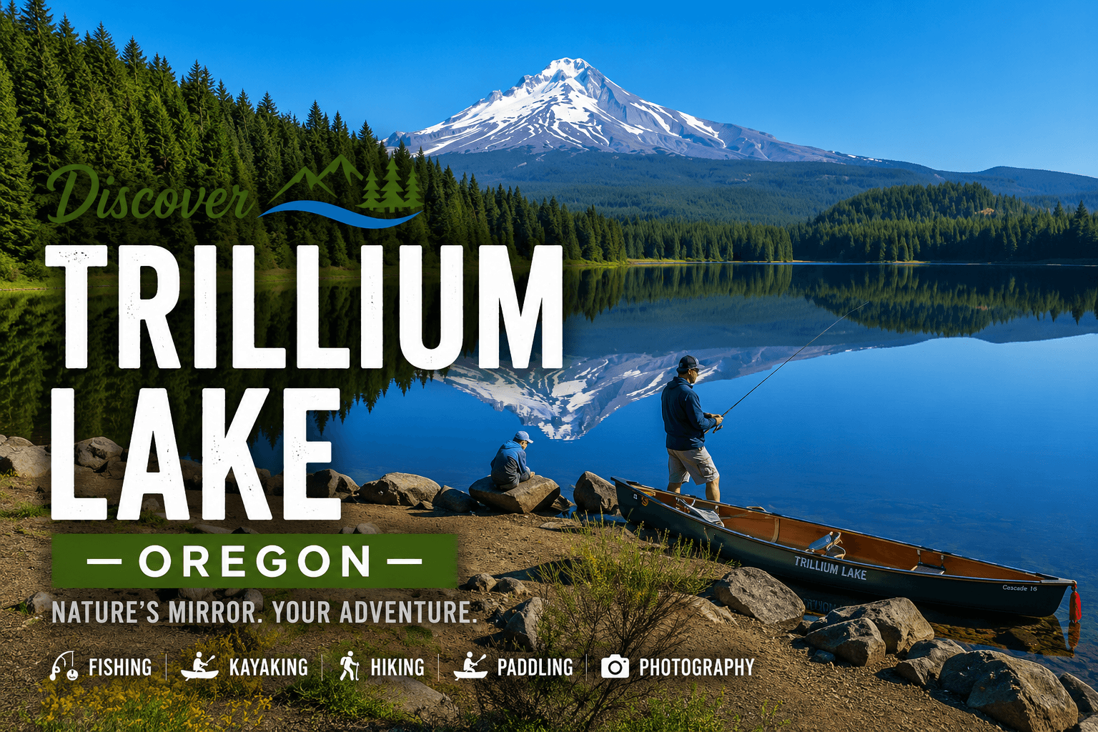 Trillium Lake with iconic Mount Hood view