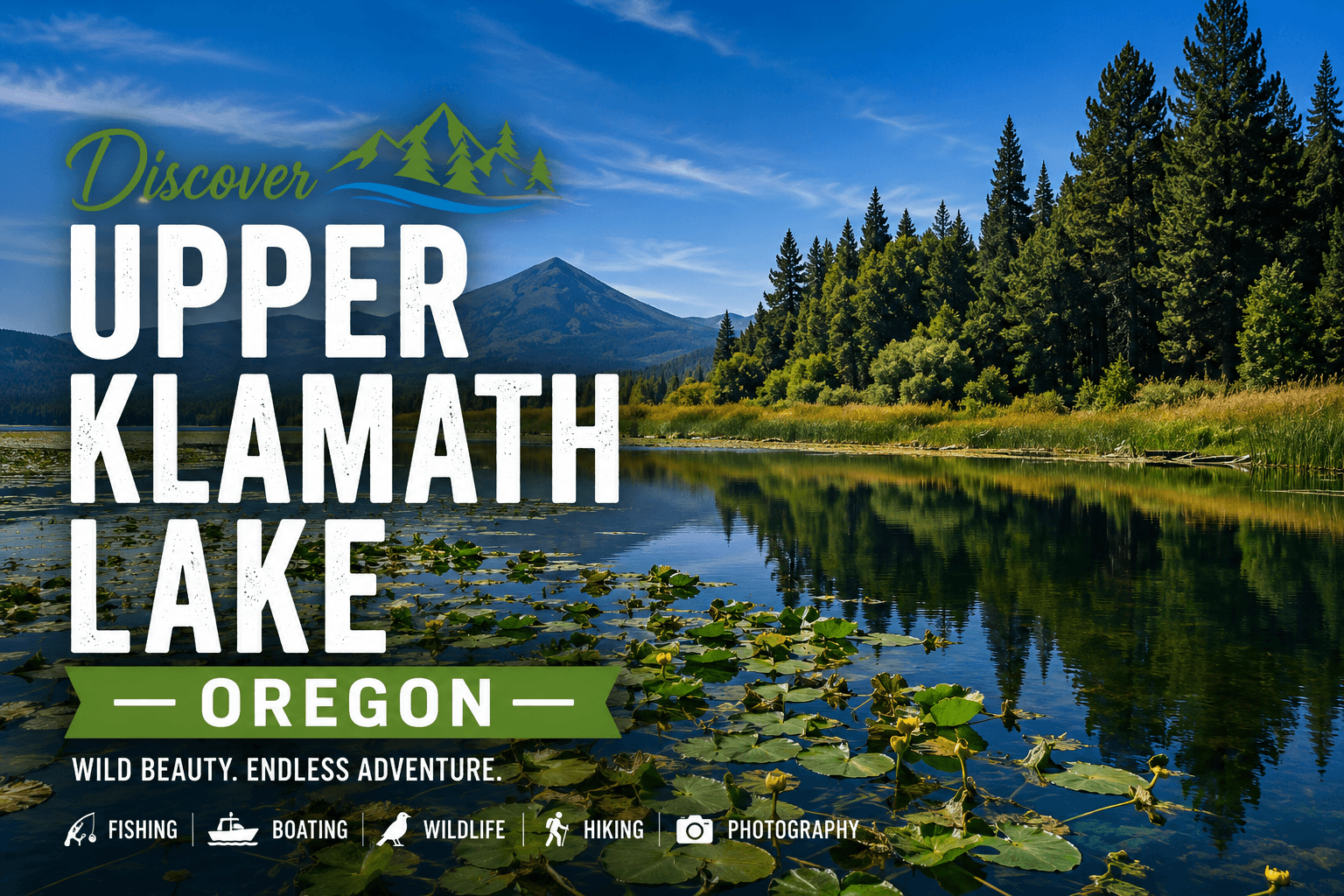 Upper Klamath Lake vast open water and marshlands