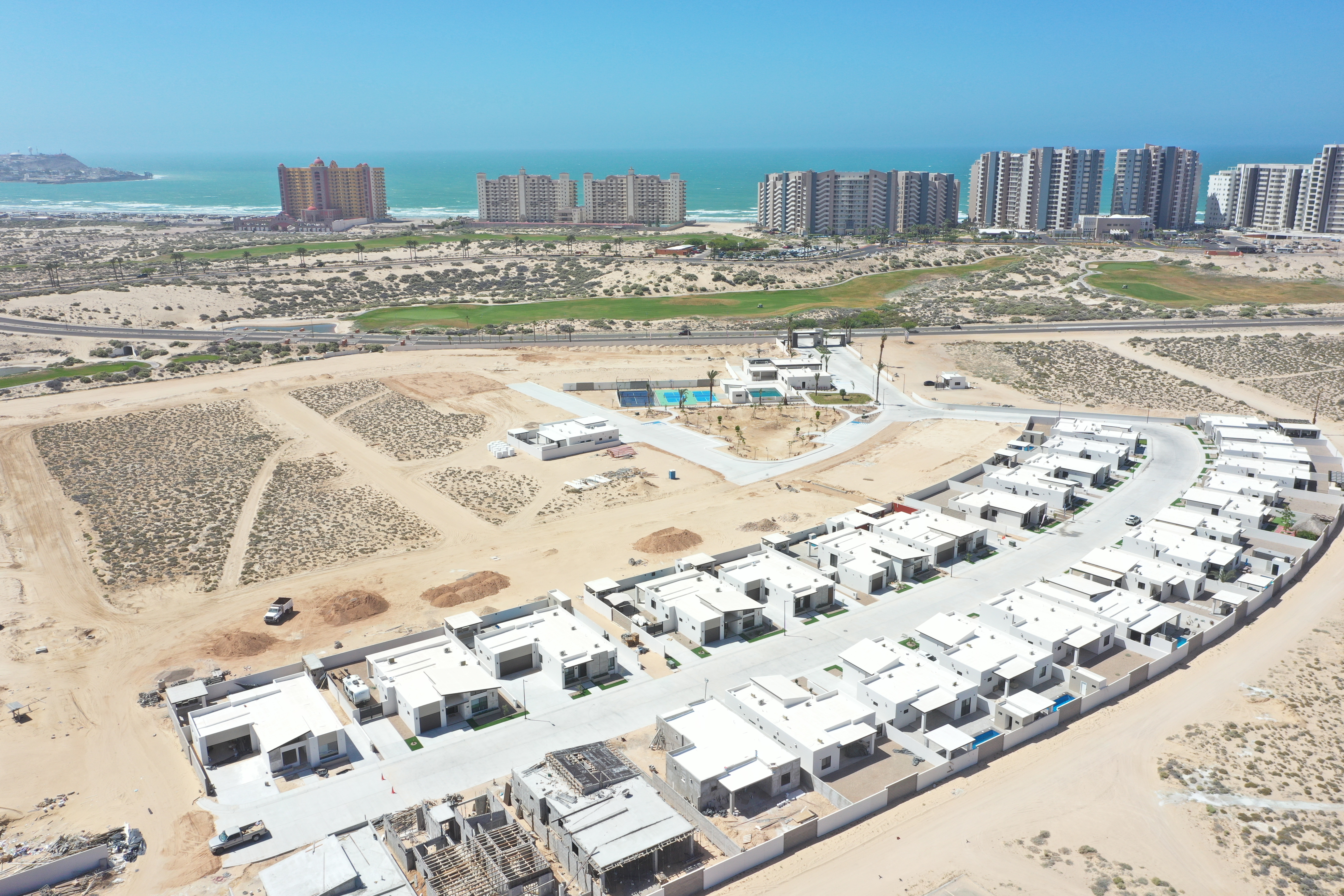 Aerial view of Viviente at Sandy Beach on Sandy Beach in Puerto Pe&ntilde;asco