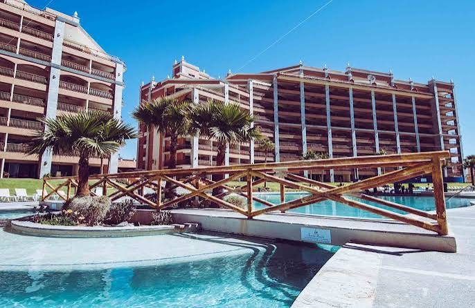 Landscaped pool and bridge at Sonoran Sun on Sandy Beach