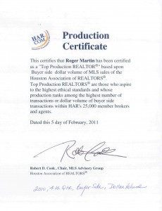 Roger Martin of Roger Martin Properties - HAR Top Producer
