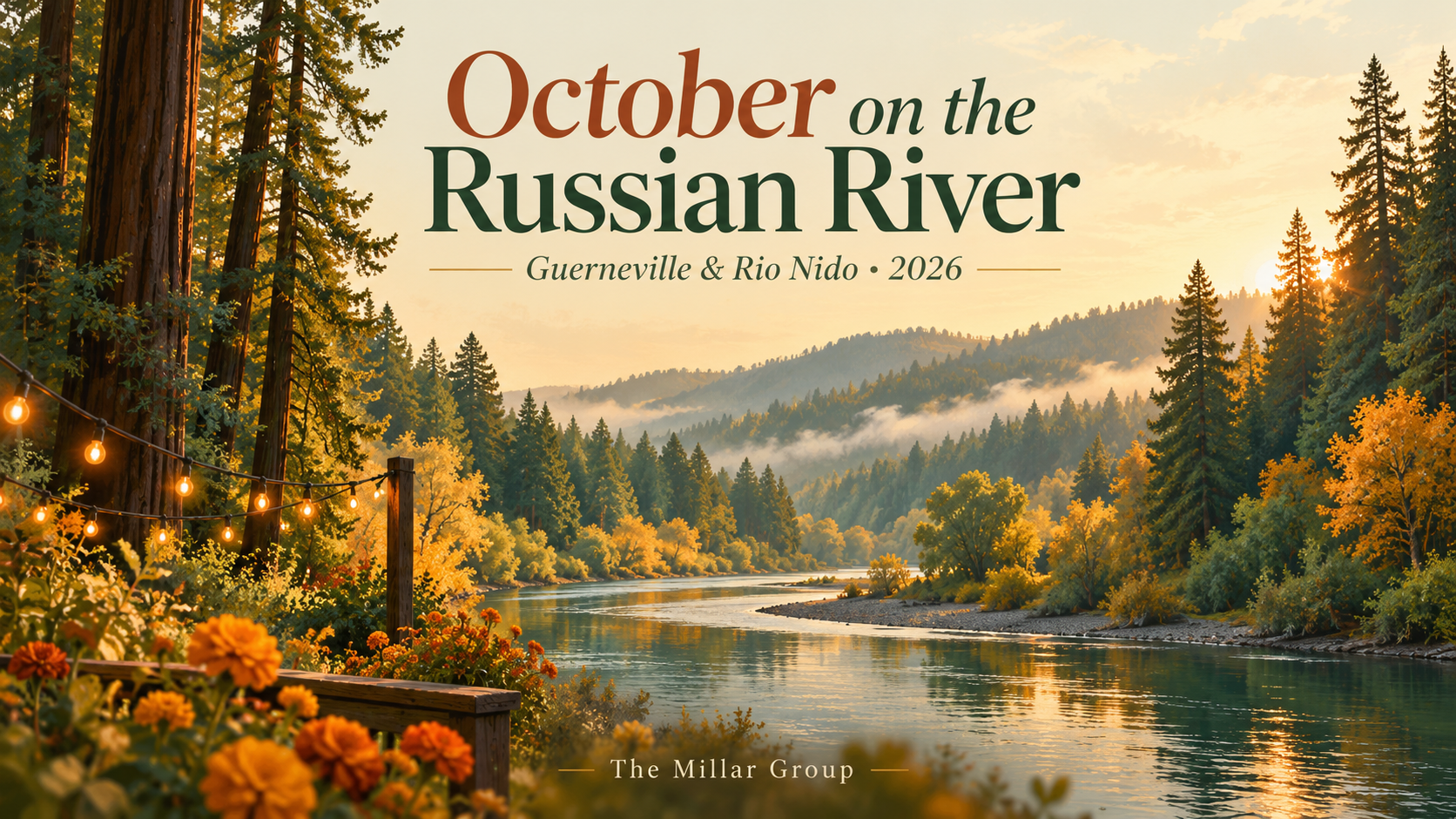 October on the Russian River - Guerneville and Rio Nido 2026 events illustration, The Millar Group