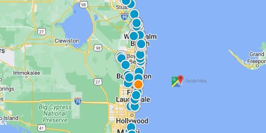 Palm Beach County, Martin County, Broward County, and St. Lucie County Real Estate Map Search