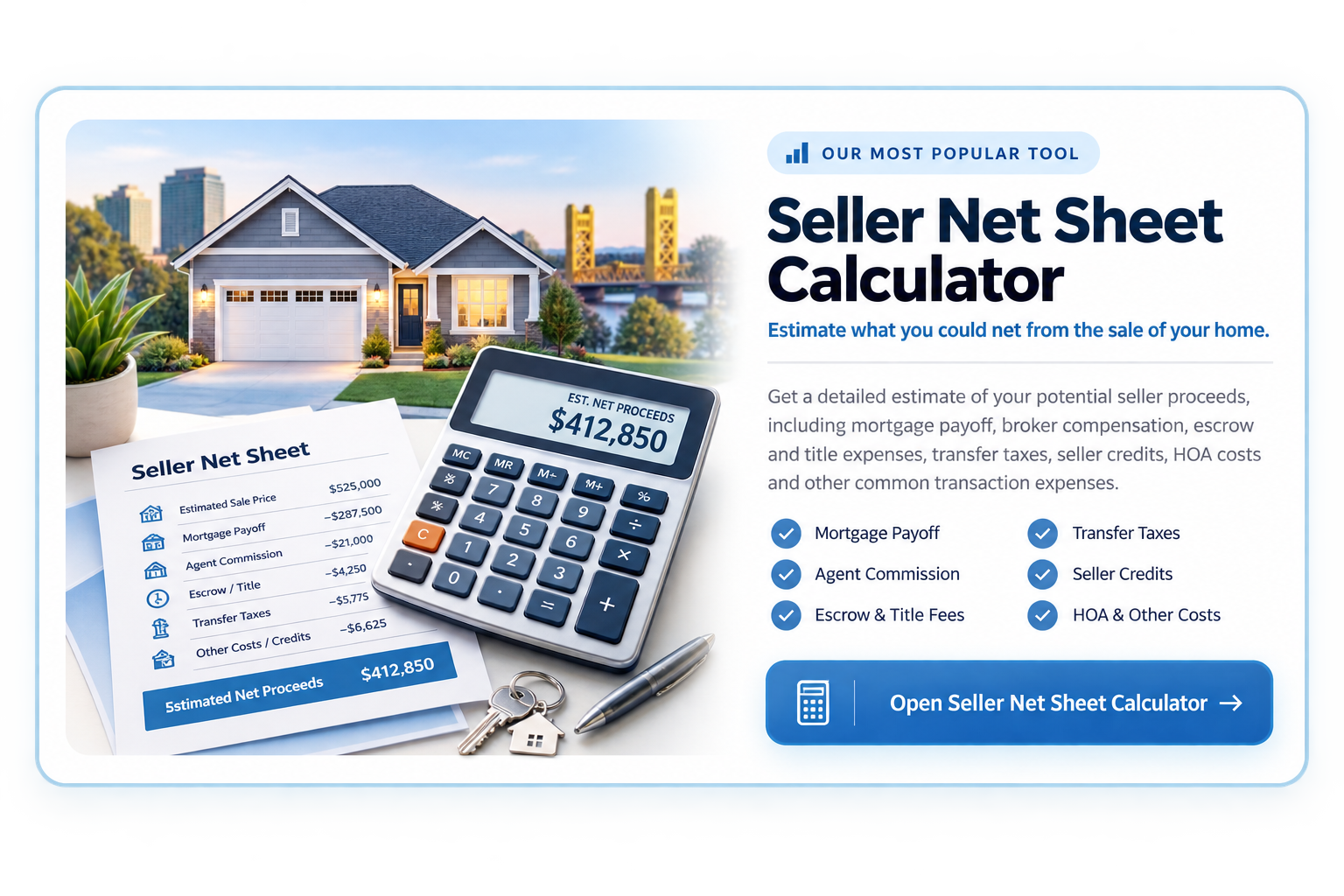 Seller Net Sheet Calculator - Estimate seller net proceeds