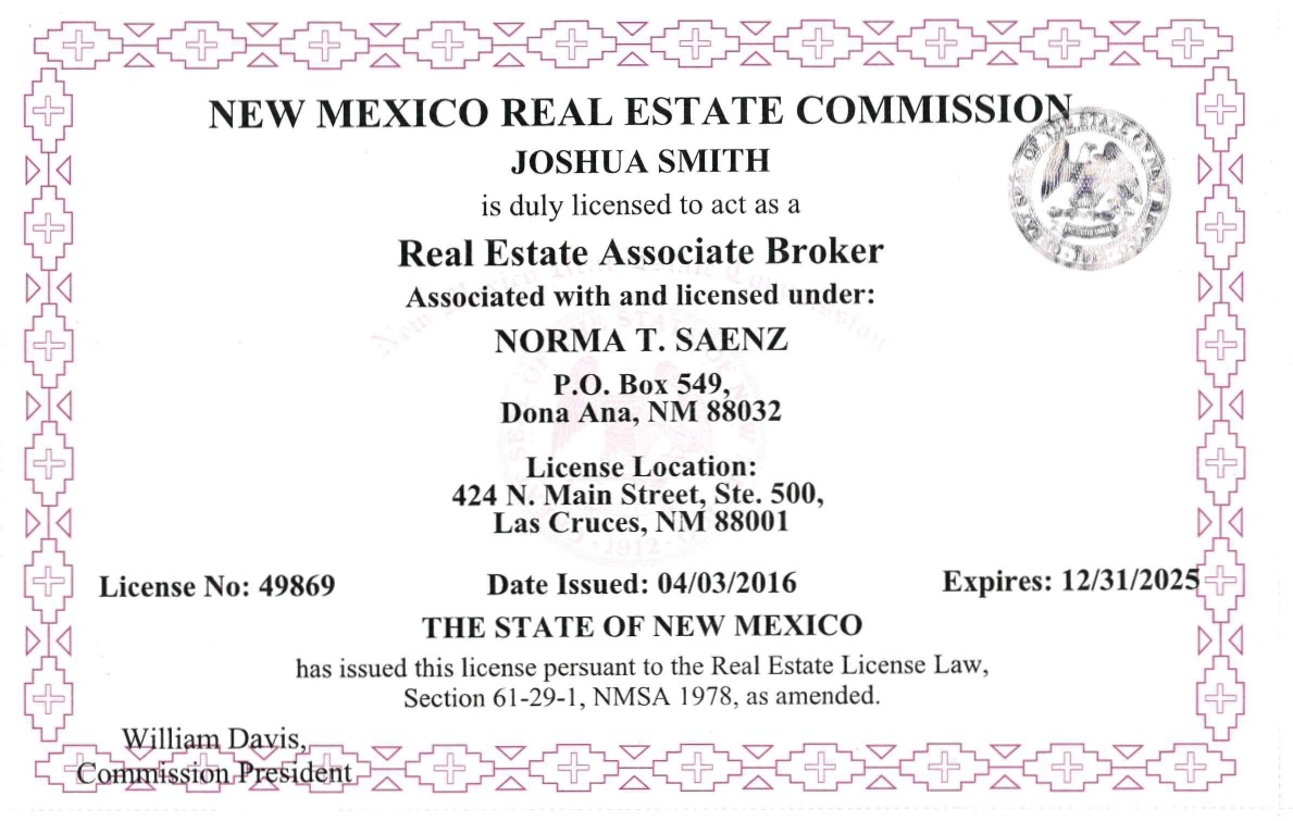 Our New Mexico Licenses