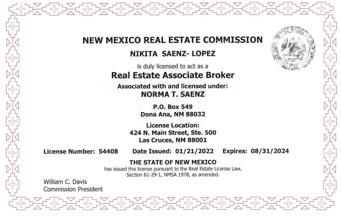 Our New Mexico Licenses