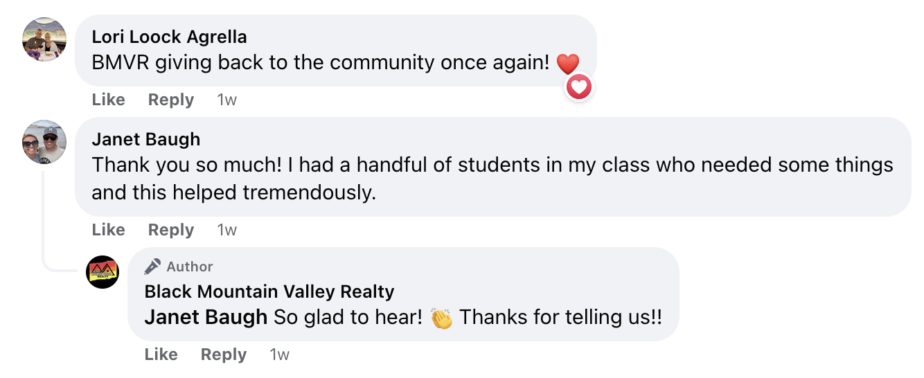 Image: Comments re: School Supply Donations - Delivery Day