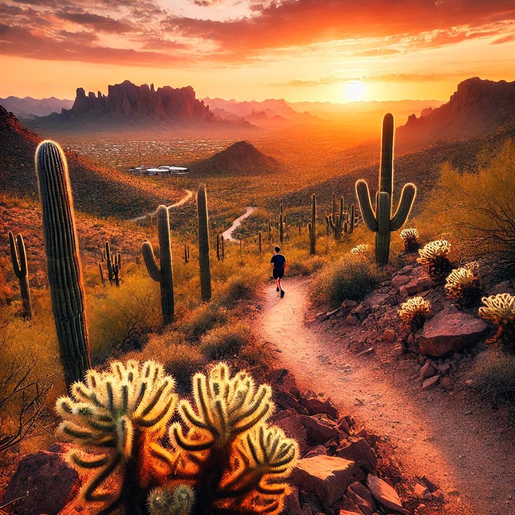 Scenic Arizona hiking trail in Avondale, AZ