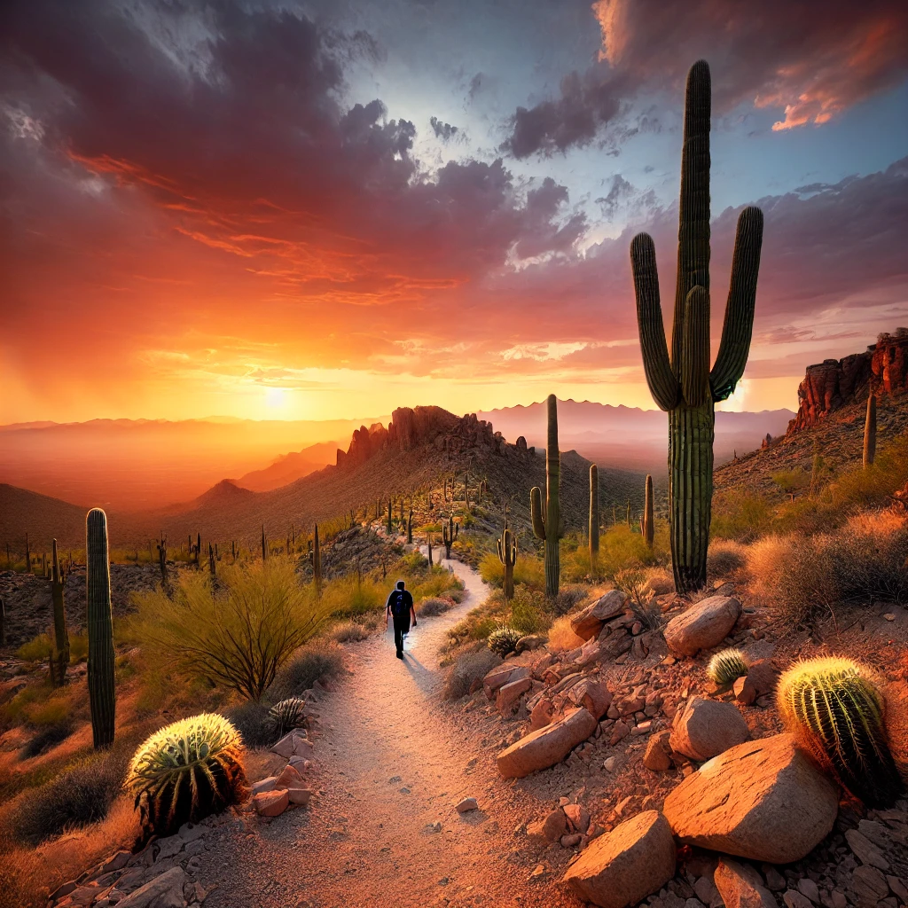 Arizona hiking trail near Buckeye