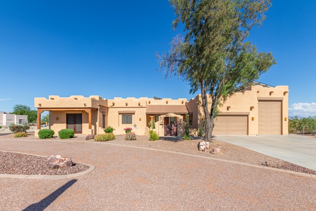 Front Image of Luxury Home with RV Garage