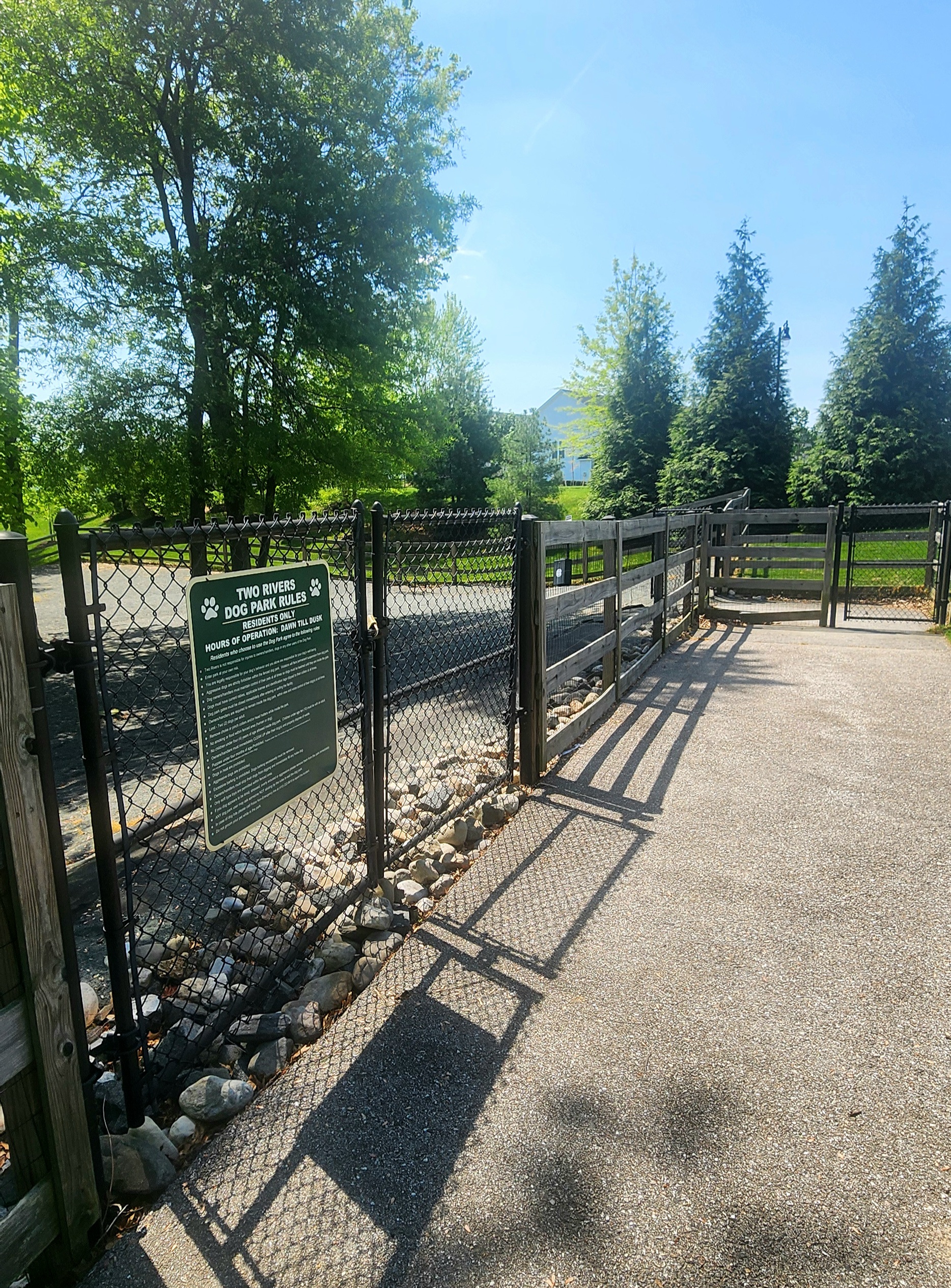 Fenced Two Rivers Dog Park in Odenton, Maryland