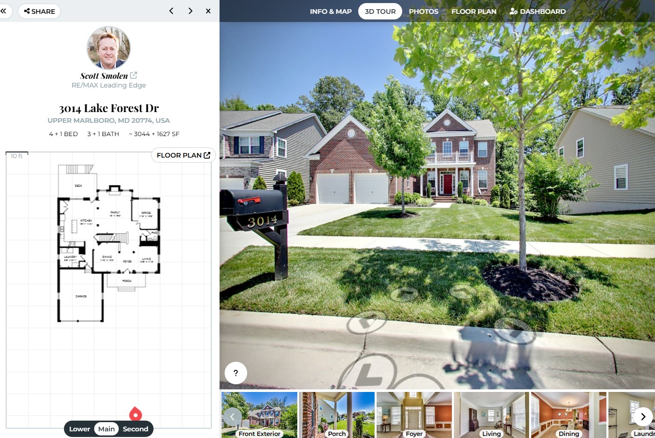 3D virtual tour and floor plan preview for a home listing
