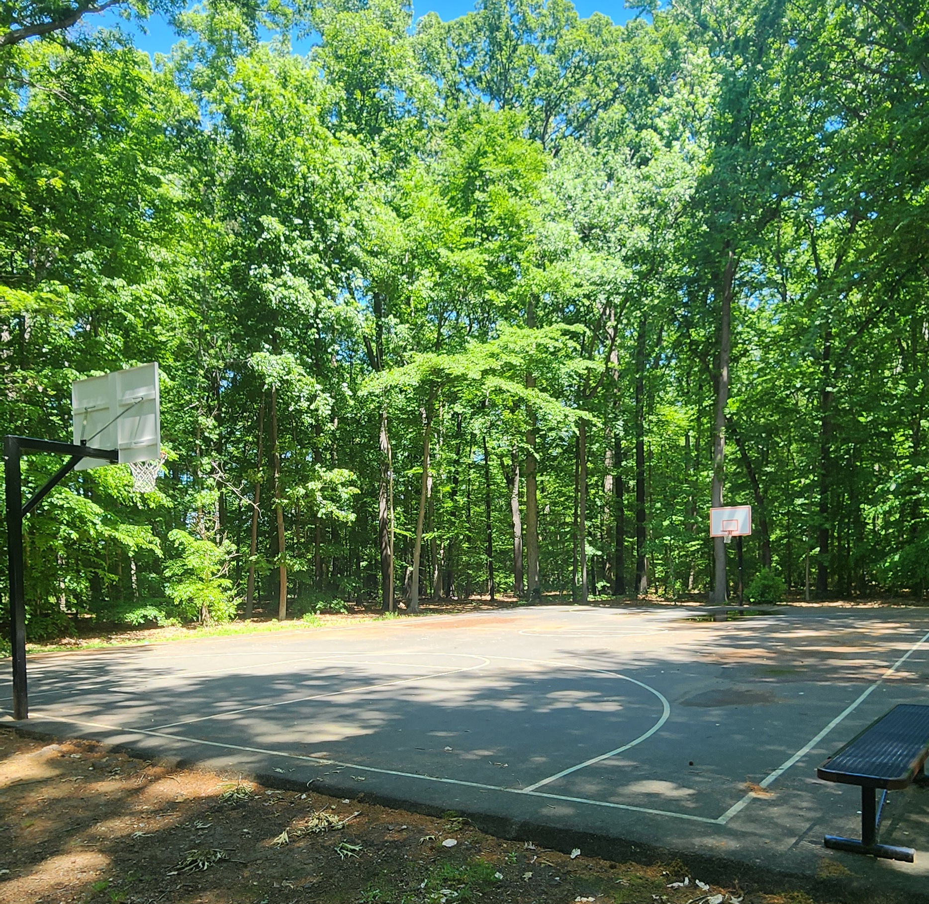 Basketball courts at Foxhill Park in Bowie MD